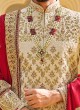 Art silk Groom Sherwani In Golden color